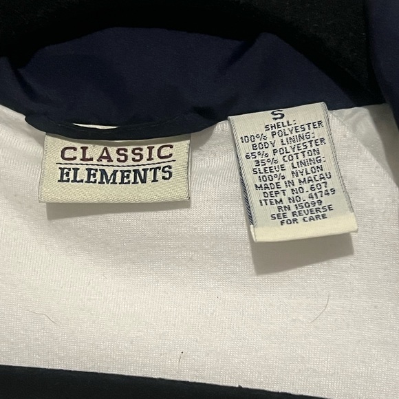 Navy/White/Powder Blue Windbreaker Jacket | Vintage | Classic Elements | S - Picture 6 of 7